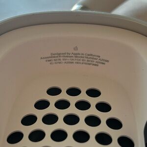 White used apple airmax headphones